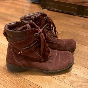 Burgundy suede fleece-lined Studio B winter boots